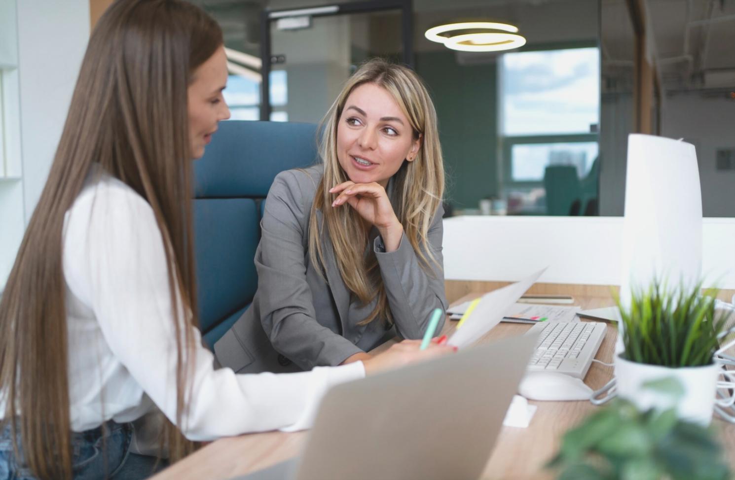 Modern financial workspace showcasing collaborative environment and advanced technology solutions